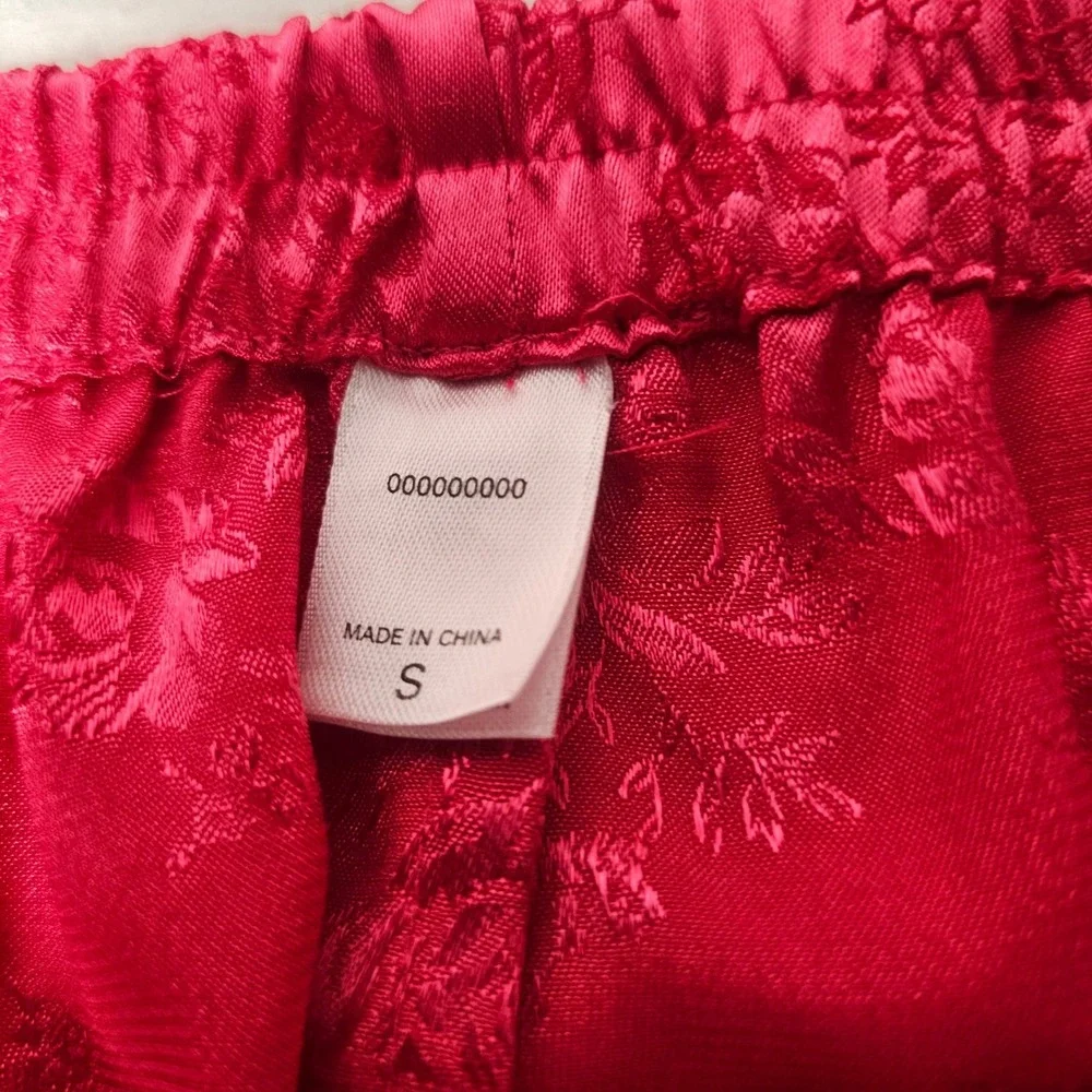 Victoria's Secret‎ Pajama Set Womens S Raspberry Satin Romantic Lounge 2pc Y2K